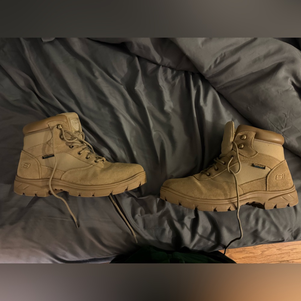 Sketchers Men’s Work Waterproof Relaxed Fit: Wascana - Millit size 12 - Picture 3 of 6